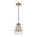 Monroeville 1 Light 8 inch Polished Gold with Antique Mercury Mini Pendant Ceiling Light
