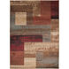 Bristol 114.17 X 78.74 inch Light Green/Dark Brown/Olive/Red/Charcoal/Black Machine Woven Rug, Rectangle