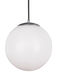 Grove 1 Light 14 inch Satin Aluminum Pendant Ceiling Light