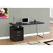Ramapo 60 X 24 inch Cappuccino and Silver Computer Desk