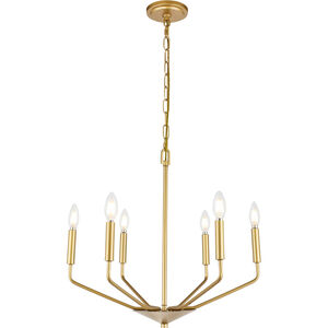 Geneseo 6 Light 22 inch Brass Pendant Ceiling Light