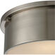 Saratoga 3 Light 14 inch Brushed Nickel Flush Mount Ceiling Light