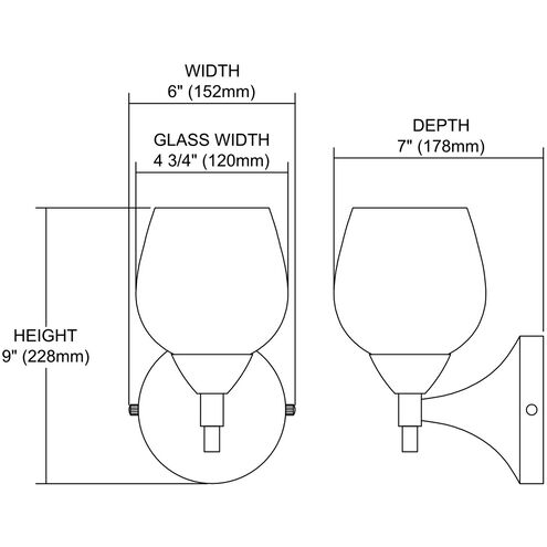Brookhaven 1 Light 5.5 inch Polished Chrome Sconce Wall Light