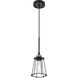 Phoenixville 1 Light 5.3 inch Brass and Black Pendant Ceiling Light