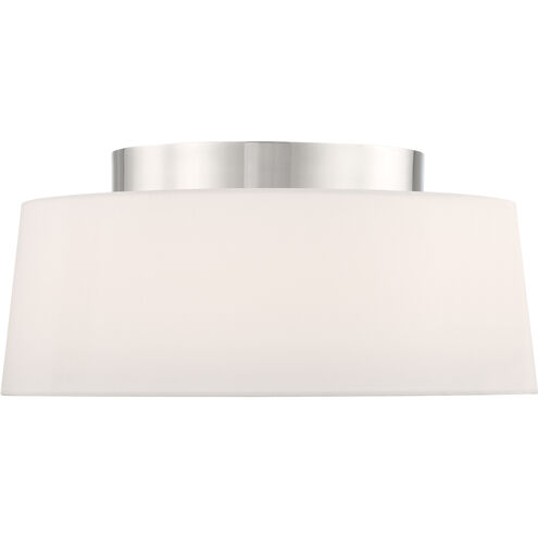 Stevens 3 Light 18 inch Polished Nickel Semi Flush Ceiling Light