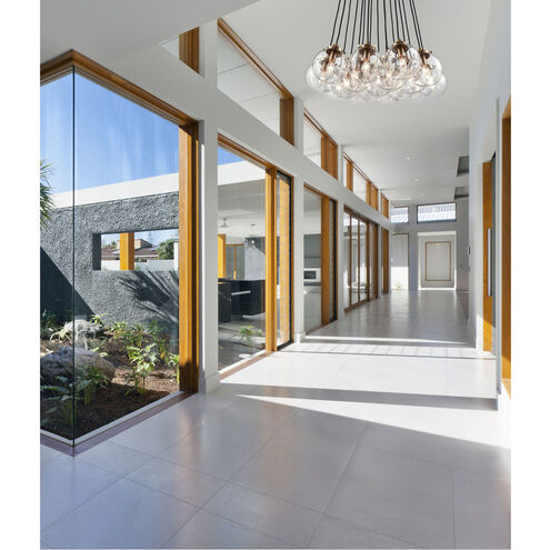 Altoona 17 Light 29 inch Matte Black with Antique Gold Chandelier Ceiling Light