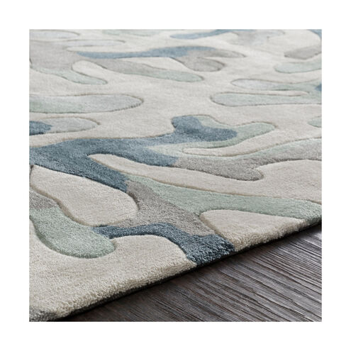 Scranton 96 X 30 inch Dark Blue/Medium Gray/Sea Foam/Light Gray/Ivory Rugs, Polyester