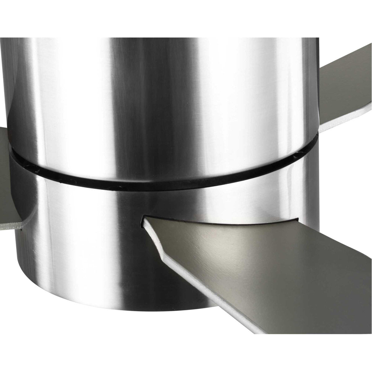 Chase 56 inch Brushed Nickel with Silver/American Walnut Blades Hugger Ceiling Fan, Progress LED