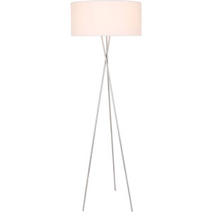 Moreau 66 inch 60 watt Silver Floor lamp Portable Light