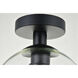 Huntington 1 Light 8 inch Black Flush Mount Ceiling Light