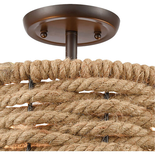 Tarrytown 2 Light 15 inch Oil Rubbed Bronze Semi Flush Mount Ceiling Light