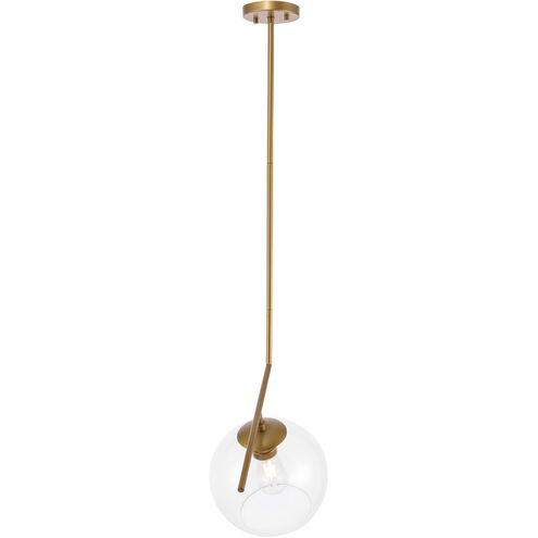 Monroe 1 Light 10 inch Brass Pendant Ceiling Light