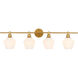 Rochester 4 Light 38 inch Brass Wall sconce Wall Light