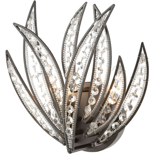 Newark 2 Light 12 inch Dark Graphite Sconce Wall Light