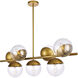 Oyster Bay 7 Light 18 inch Brass Pendant Ceiling Light