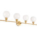 Syracuse 4 Light 38 inch Brass Wall sconce Wall Light