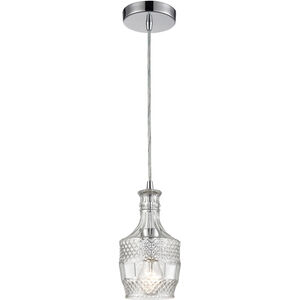 Hegins 1 Light 5 inch Chrome with Clear Mini Pendant Ceiling Light