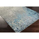 Floral Park 96 X 60 inch Teal Rug, Rectangle