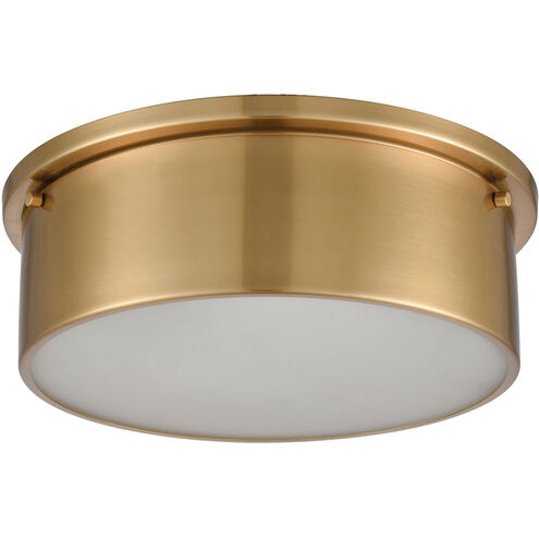 Erie 3 Light 14 inch Satin Brass Flush Mount Ceiling Light