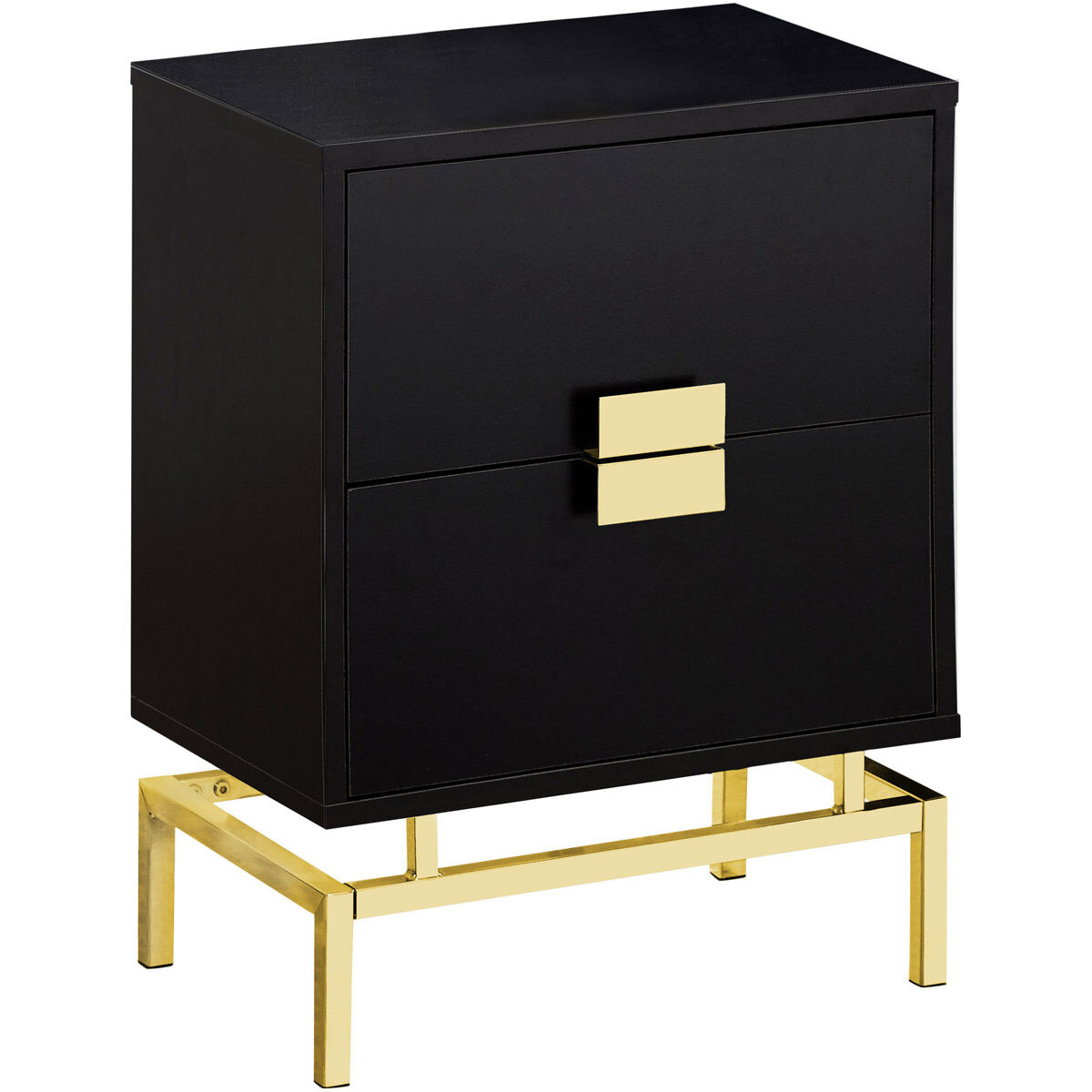 Seneca 24 X 18 inch Cappuccino and Gold Accent End Table or Night Stand