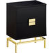 Seneca 24 X 18 inch Cappuccino and Gold Accent End Table or Night Stand