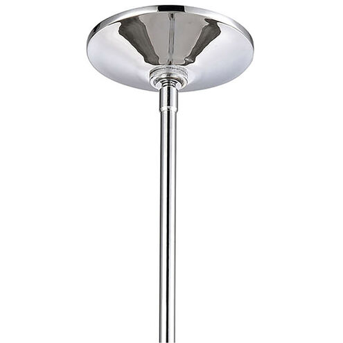 Pomfret 1 Light 6 inch Polished Chrome with Blue and Clear Mini Pendant Ceiling Light