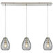 Murrysville 3 Light 36 inch Satin Nickel Mini Pendant Ceiling Light, Linear