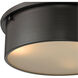 Saratoga 3 Light 14 inch Oil Rubbed Bronze Flush Mount Ceiling Light