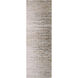 Monticello 96 X 30 inch Light Gray/Dark Brown/Ivory Rugs, Cotton
