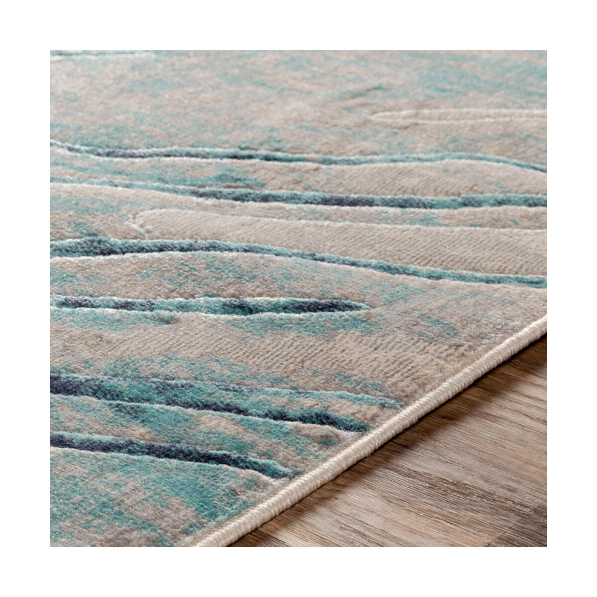 Islip 87 X 63 inch Aqua/Light Gray/Taupe/Beige/Khaki Rugs