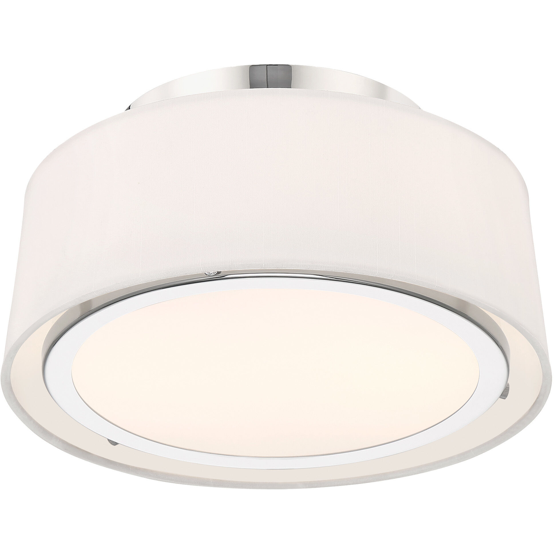 Stevens 2 Light 12 inch Polished Nickel Semi Flush Ceiling Light
