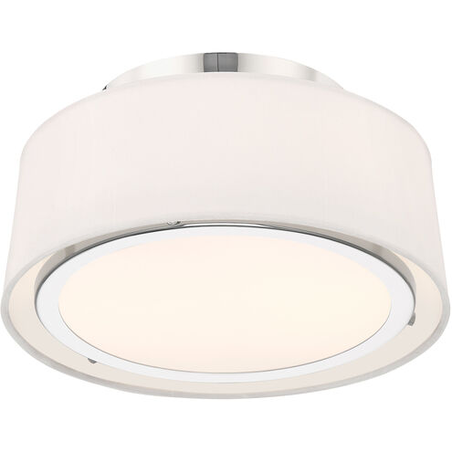 Stevens 2 Light 12 inch Polished Nickel Semi Flush Ceiling Light
