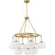 Lumenfold Nine-Globe ChandelierLumenfold 9 Light 34 inch Natural Brass Chandelier Ceiling Light