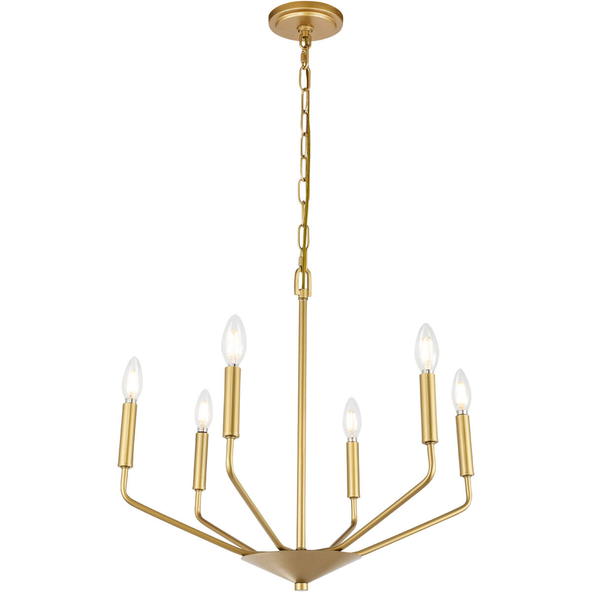 Geneseo 6 Light 22 inch Brass Pendant Ceiling Light