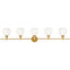 Syracuse 5 Light 47 inch Brass Wall sconce Wall Light