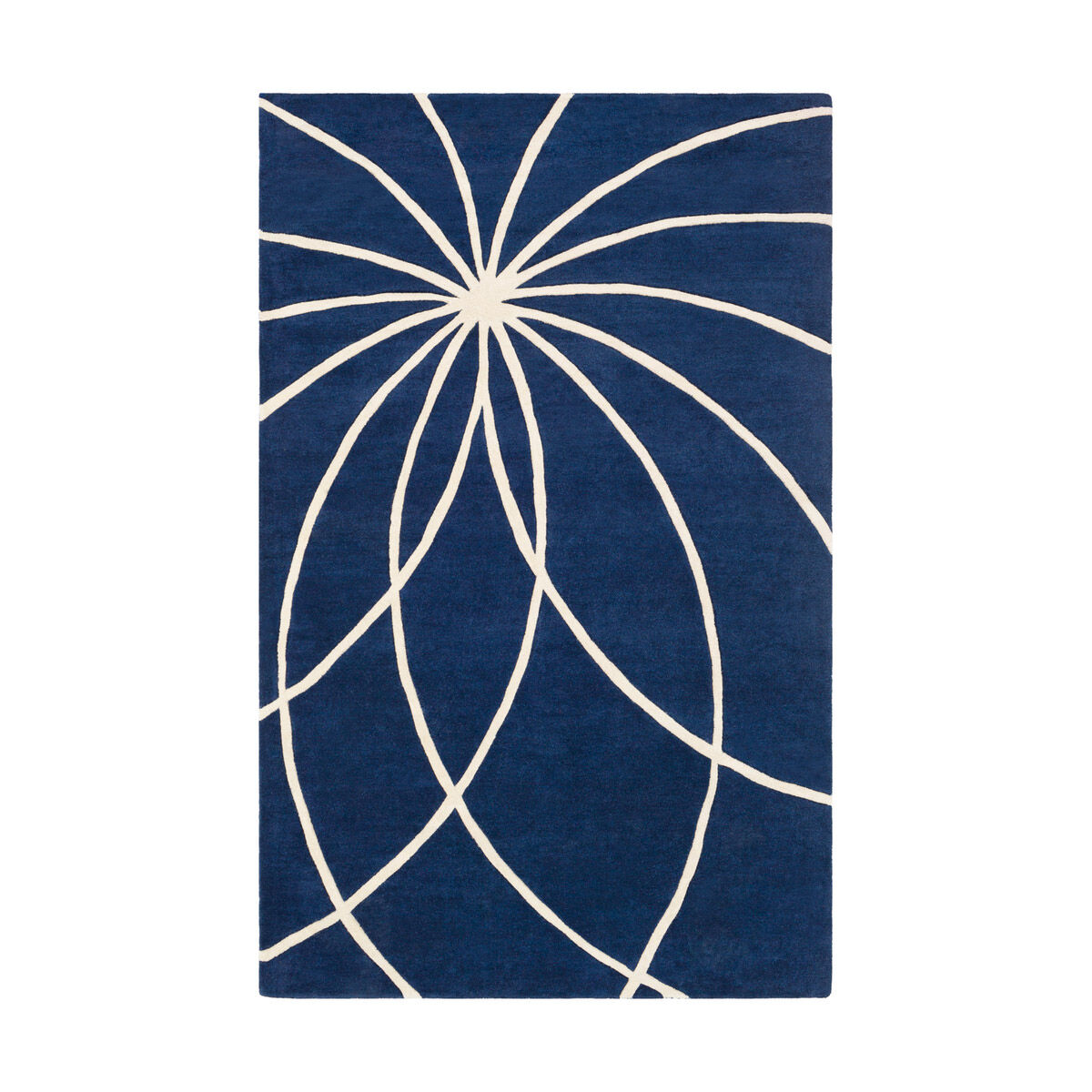 Philadelphia 96 X 60 inch Dark Blue/Cream Rugs, Wool