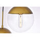 Oyster Bay 5 Light 18 inch Brass Pendant Ceiling Light