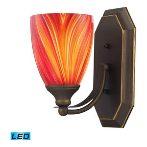 Hempstead LED 8 inch Aged Bronze Vanity Light Wall Light