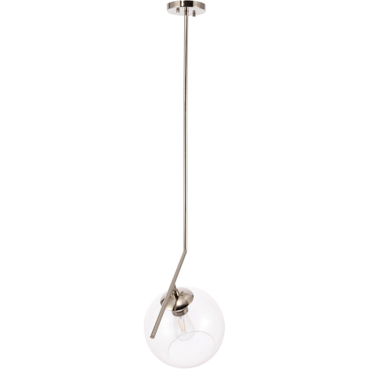Monroe 1 Light 10 inch Chrome Pendant Ceiling Light
