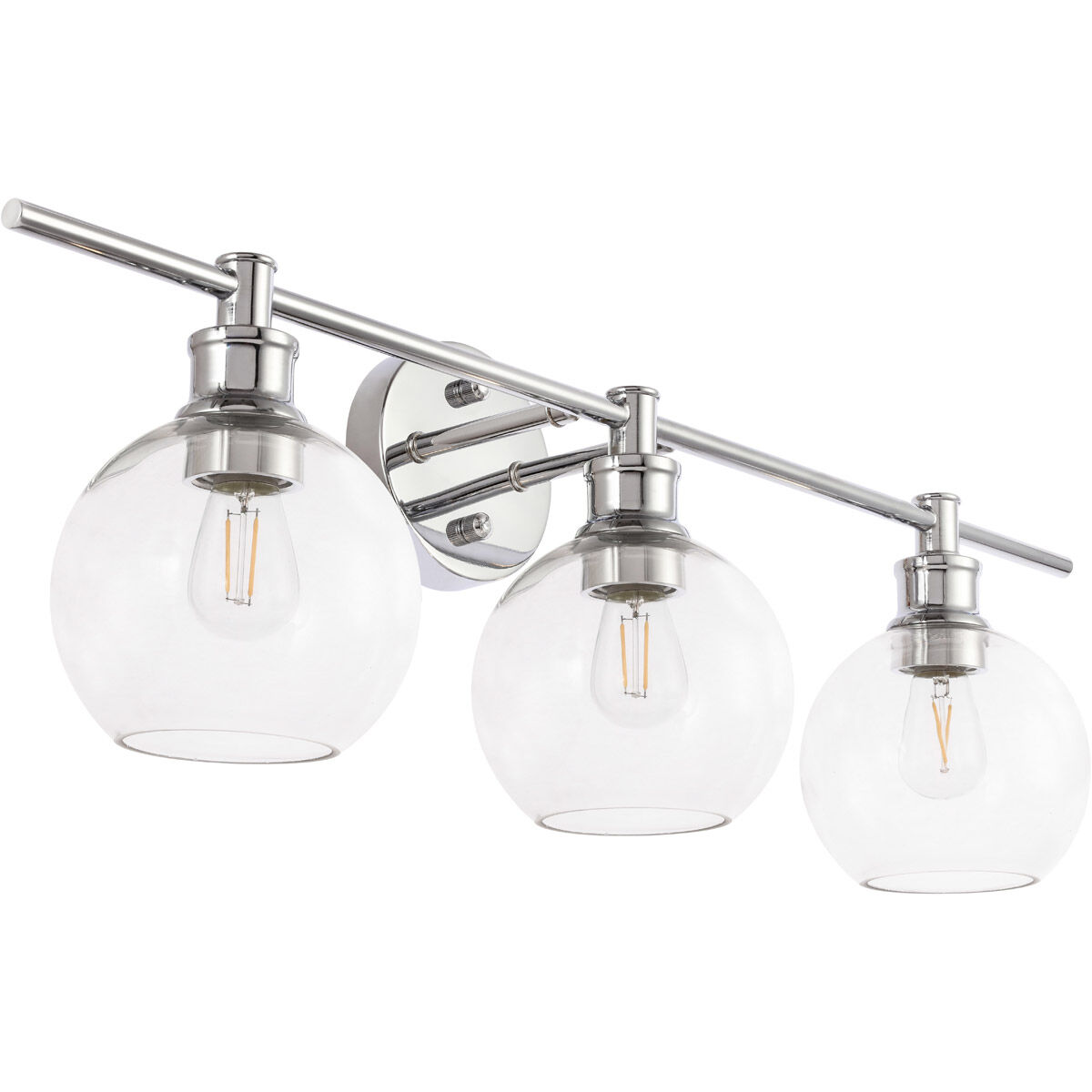 Syracuse 3 Light 28 inch Chrome Wall sconce Wall Light