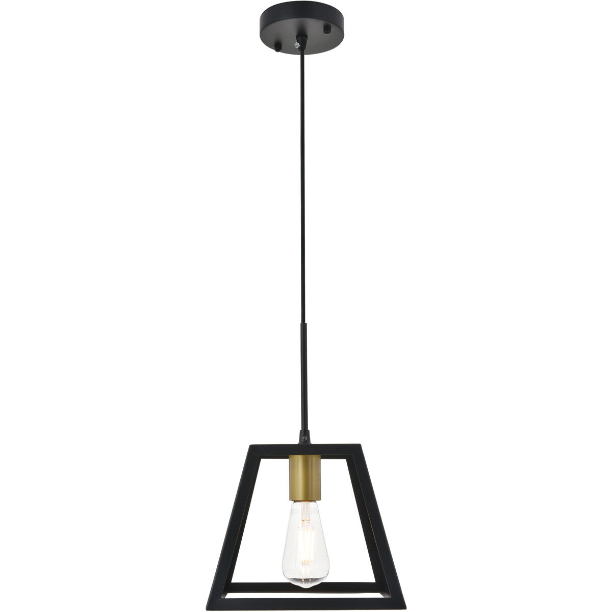 Coatesville 1 Light 9 inch Brass and Black Pendant Ceiling Light