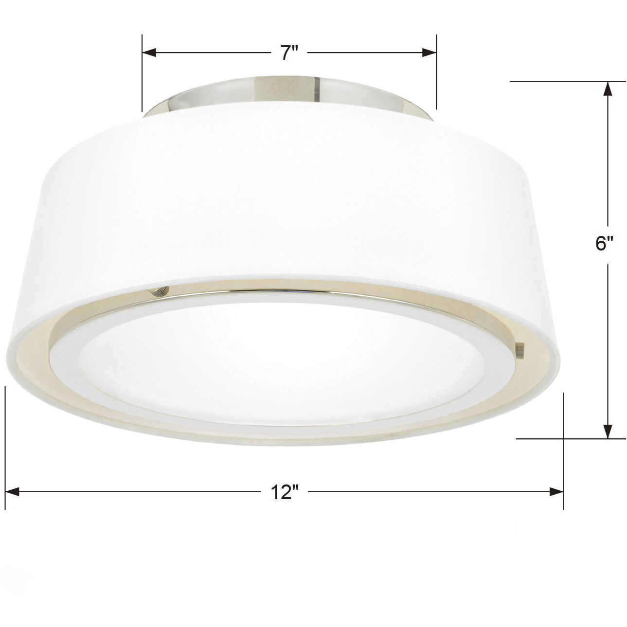 Stevens 2 Light 12 inch Polished Nickel Semi Flush Ceiling Light