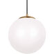 Abington LED 14 inch Satin Brass Pendant Ceiling Light