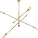 Newtown 6 Light 55 inch Brass Pendant Ceiling Light