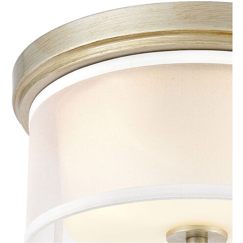 Mifflin 2 Light 13 inch Aged Silver Flush Mount Ceiling Light