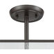 Broadalbin 2 Light 14 inch Oil Rubbed Bronze with Clear Semi Flush Mount Ceiling Light