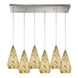 Lindenhurst 6 Light 9 inch Satin Nickel Mini Pendant Ceiling Light, Rectangular