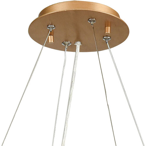Marion 8 Light 34 inch Matte Gold Chandelier Ceiling Light