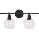 Syracuse 2 Light 19 inch Black Wall sconce Wall Light