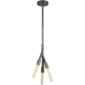 Sweden 3 Light 6 inch Dark Graphite Mini Pendant Ceiling Light